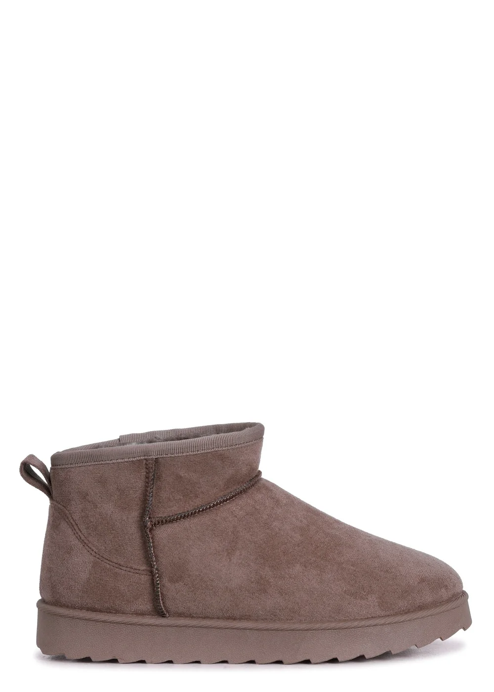 Linzi Ultra Mini Addy Mocha Faux Suede Faux Fur Lined - 3 Image 2