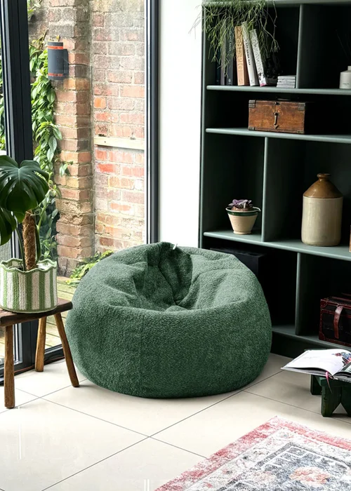 rucomfy Snug Slouchbag Dark Green Beanbag - One Size Image 1