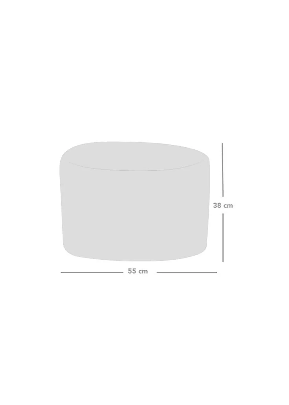 rucomfy Velvet Pouffe Rust Beanbag - One Size Image 5
