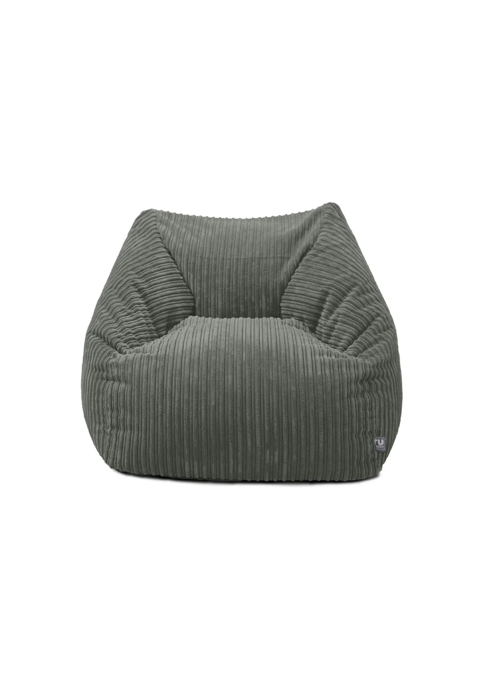 rucomfy Jumbo Cord Large Snuggle Chair Slate Beanbag - One Size Image 2
