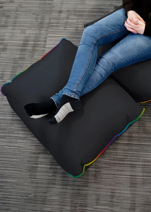 rucomfy LED Kids Gaming Beanbag Footstool - One Size Image 1