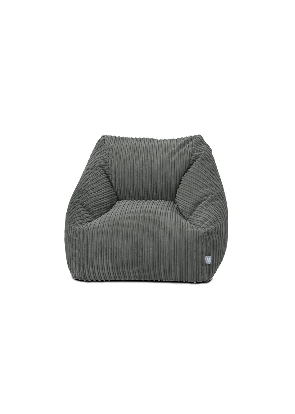 rucomfy Jumbo Cord Big Kids Snuggle Chair Grey Beanbag - One Size Image 2
