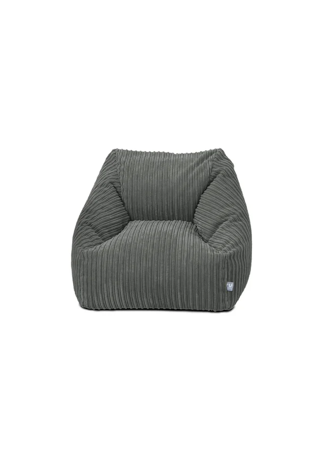 rucomfy Jumbo Cord Big Kids Snuggle Chair Grey Beanbag
