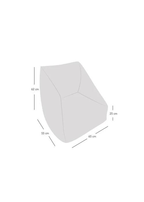 rucomfy Jumbo Cord Big Kids Snuggle Chair Ivory Beanbag - One Size Image 5