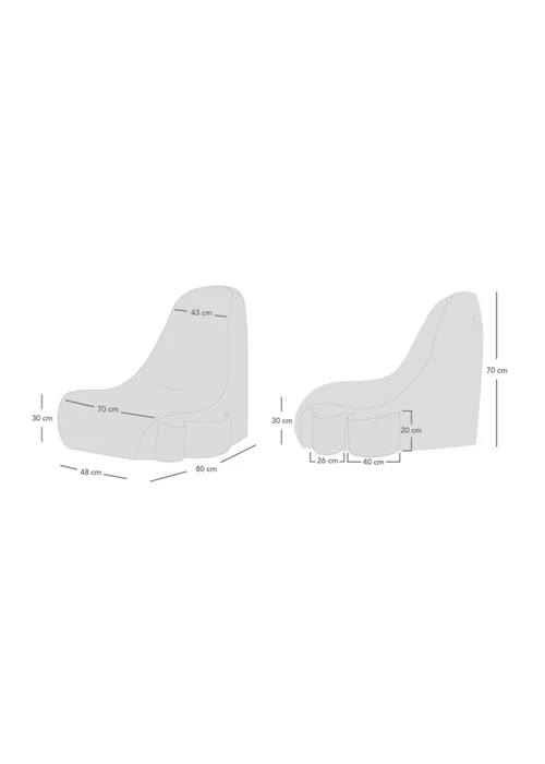 rucomfy Kids Gaming Chair LED Beanbag - One Size Image 5