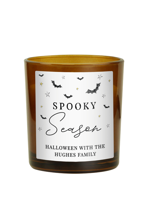Personalised Memento Company Brown Spooky Amber Glass Candle - One Size Image 1
