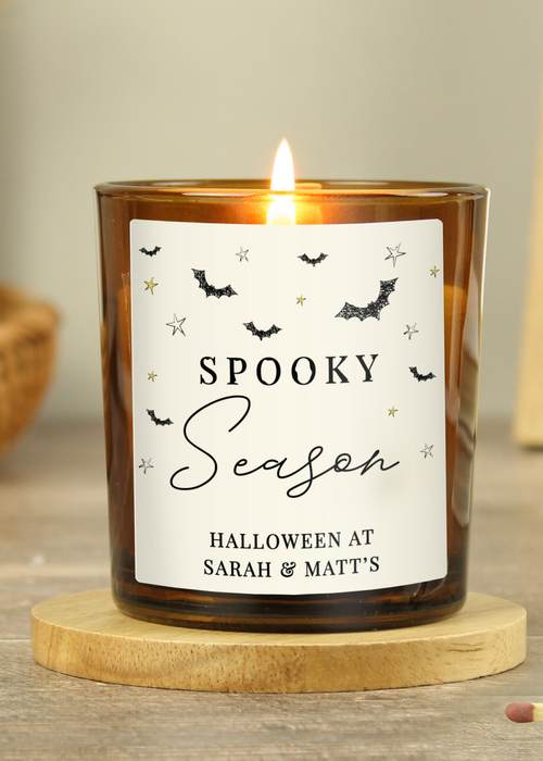 Personalised Memento Company Brown Spooky Amber Glass Candle - One Size Image 3