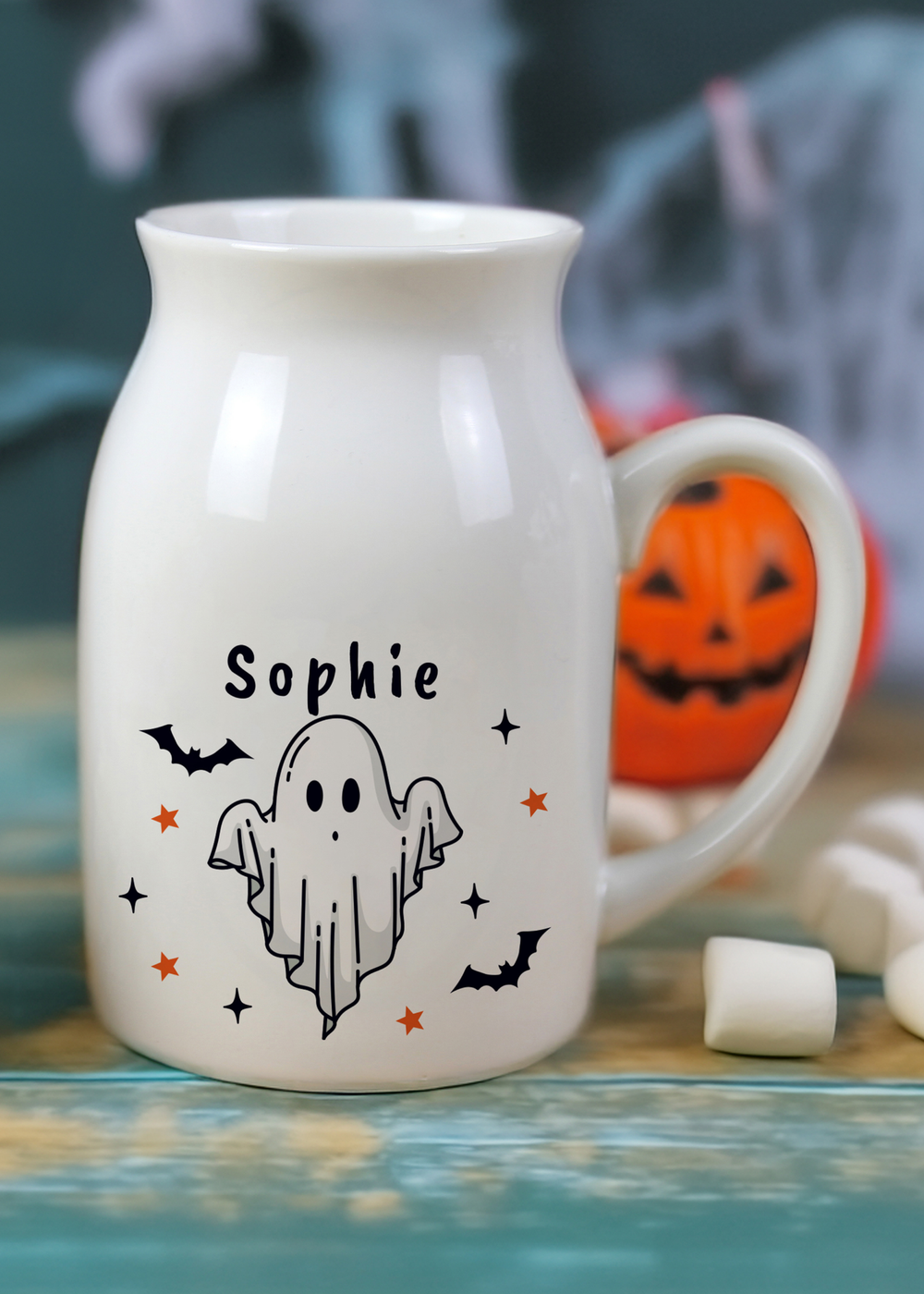Personalised Memento Company White Halloween Ghost Jug - One Size Image 4