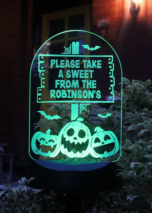 Personalised Memento Company Black Pumpkin Patch Halloween Solar Light - One Size Image 4