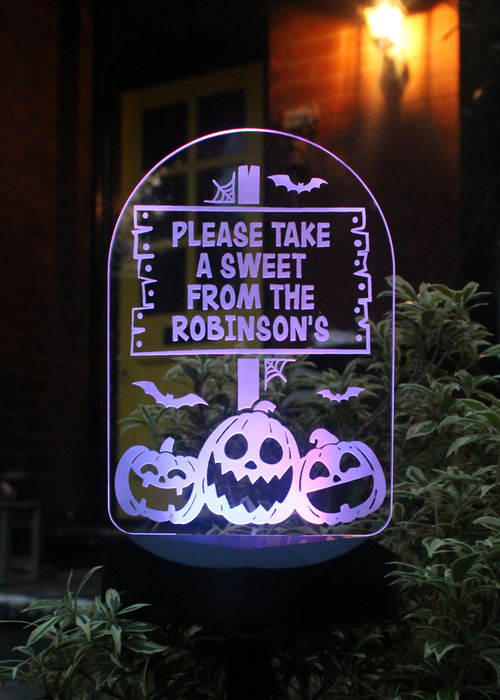Personalised Memento Company Black Pumpkin Patch Halloween Solar Light - One Size Image 5