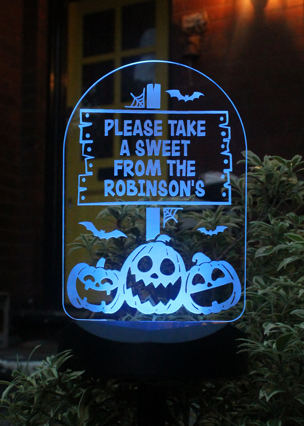 Personalised Memento Company Black Pumpkin Patch Halloween Solar Light - One Size Image 2