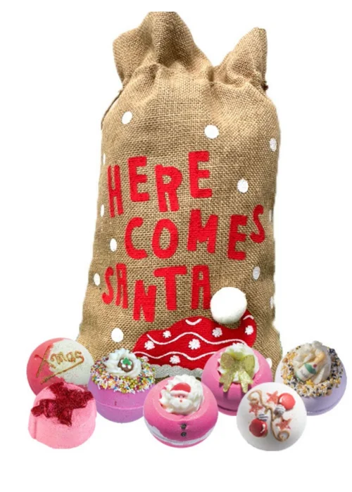 Bomb Cosmetics Here Comes Santa Bath Bomb Sack Set - One Size Image 1