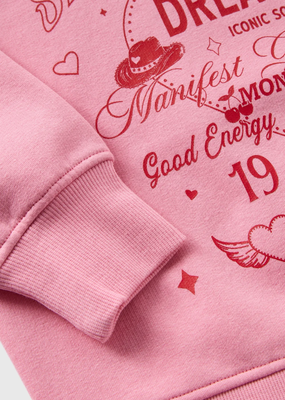 Girls Pink Self Love Oversized Sweatshirt (7-15yrs) - Age 7 Years Image 2