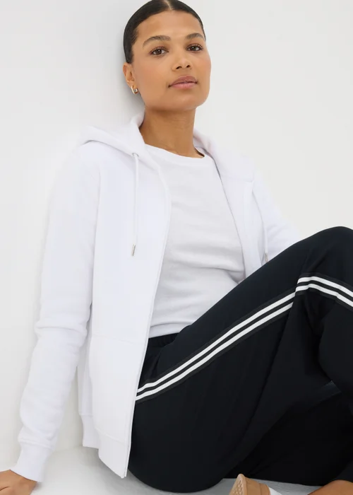 White Zip Up Hoodie - S Image 1