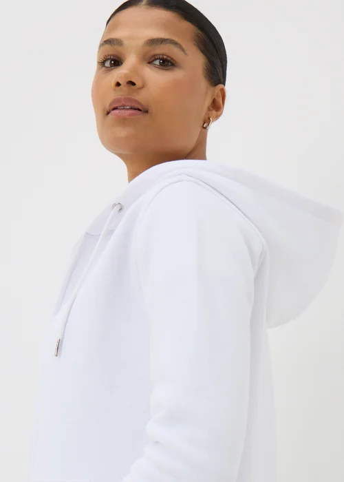 White Zip Up Hoodie - S Image 3