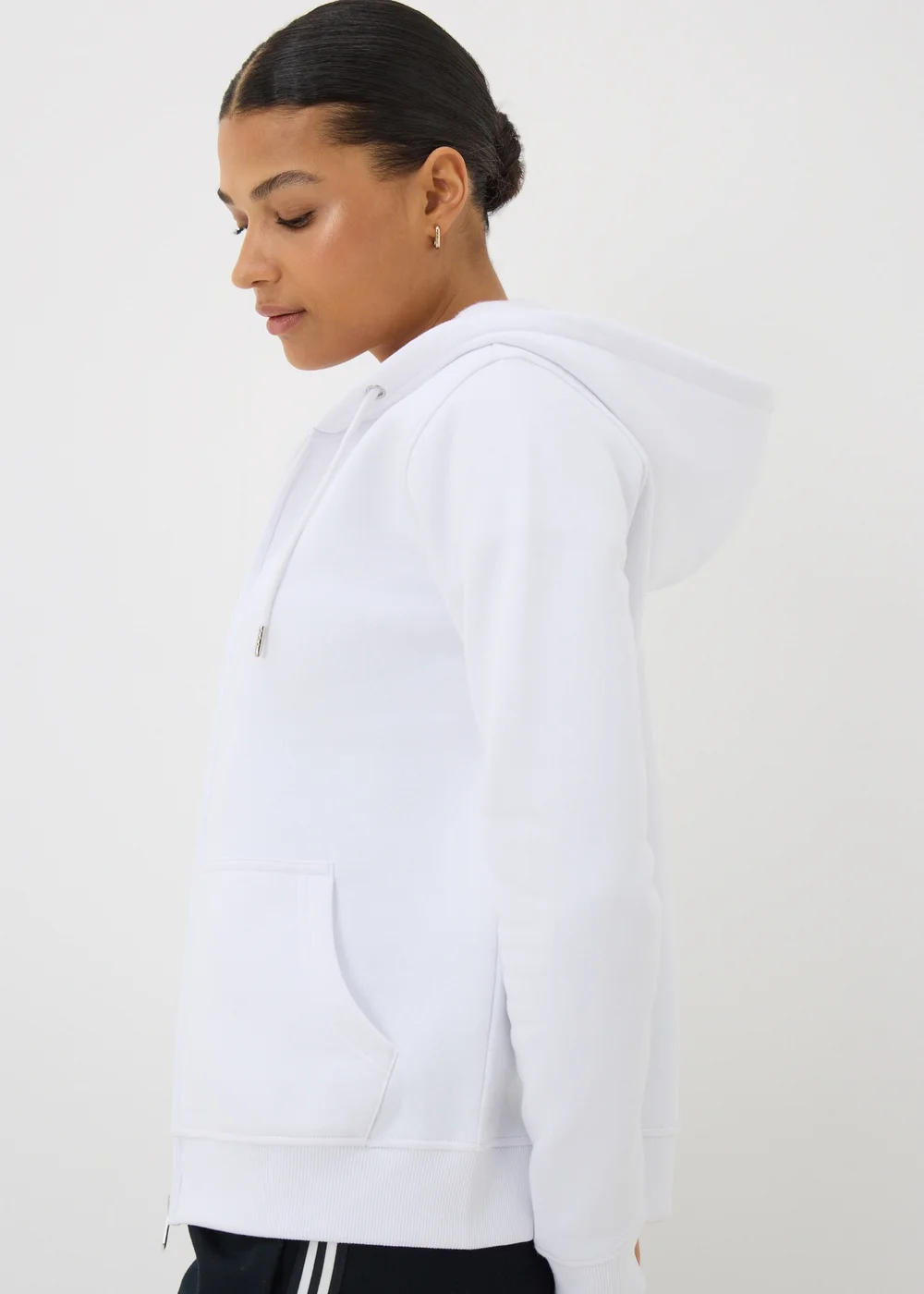 White Zip Up Hoodie - S Image 2
