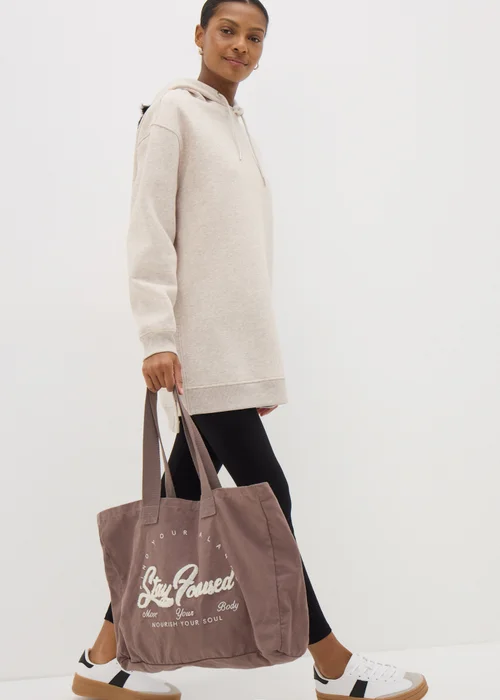 Oatmeal Longline Hoodie - XS Image 1