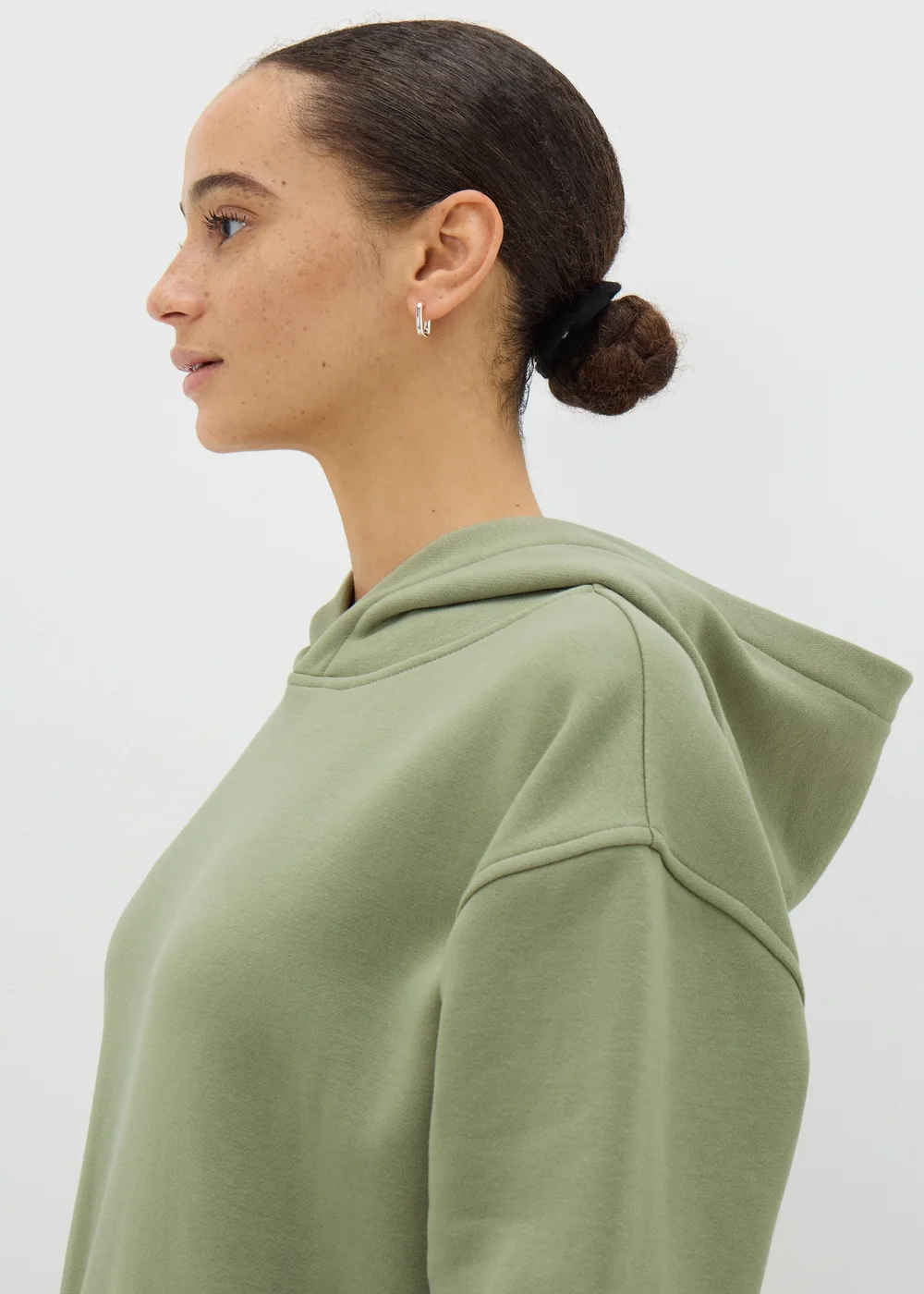 Green Longline Hoodie - XS Image 3