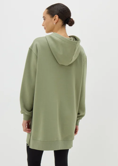 Green Longline Hoodie - XS Image 2
