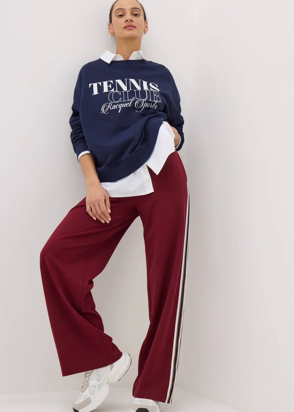 Navy Tennis Slogan Sweatshirt - XS Image 2