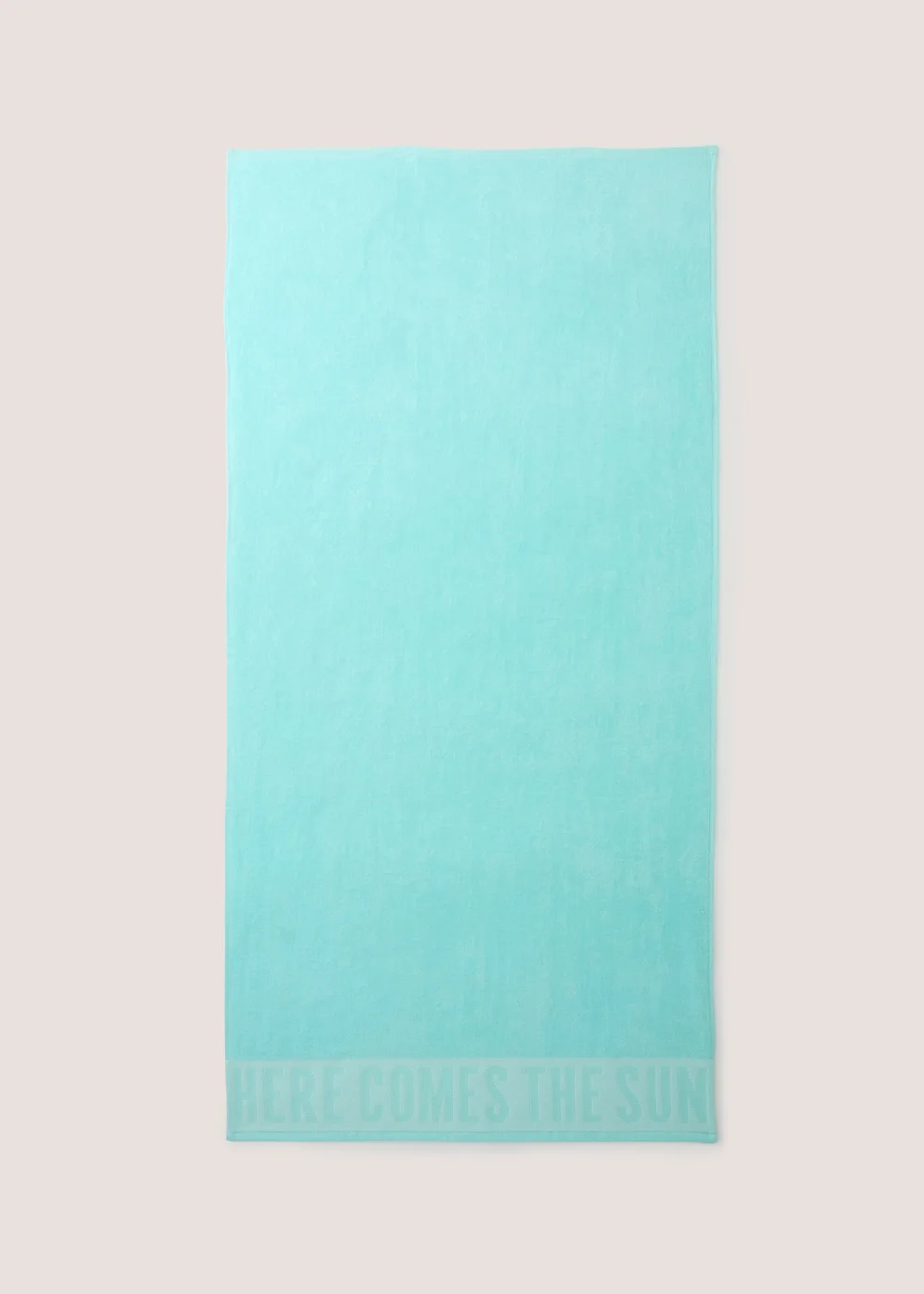 Turquoise Slogan Beach Towel Image 1