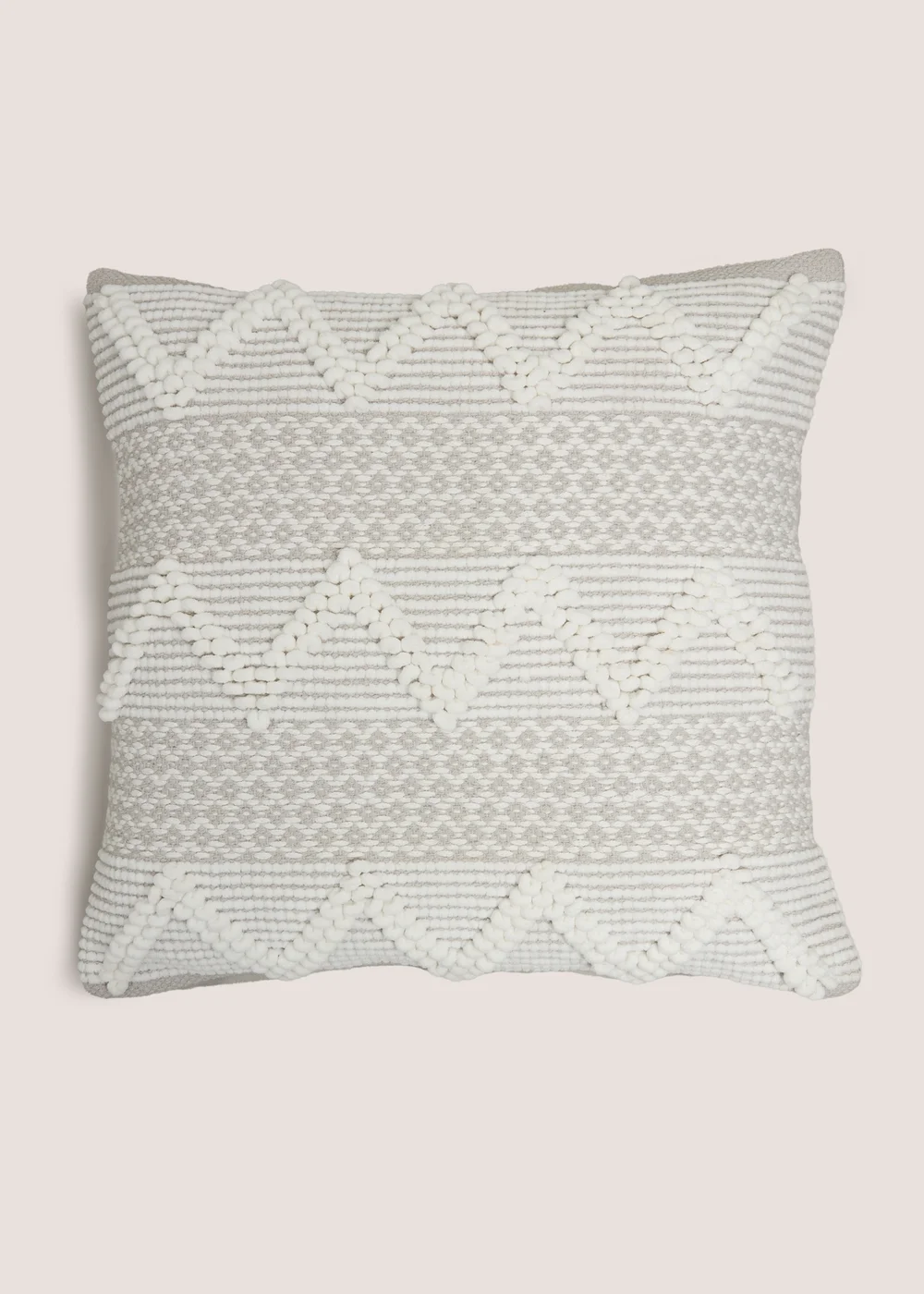 Grey Bobble Woven Cushion Image 1