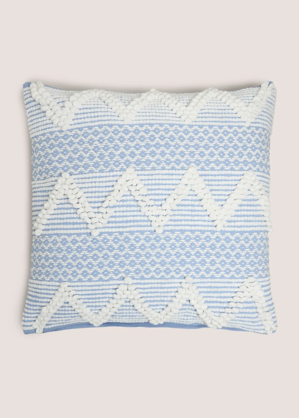 Blue Bobble Stripe Cushion Image 1