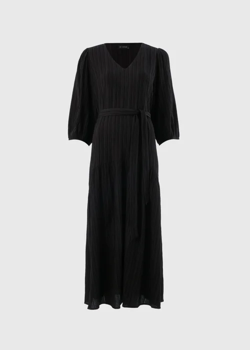 Et Vous Black Textured Midaxi Dress - Size 8 Image 2