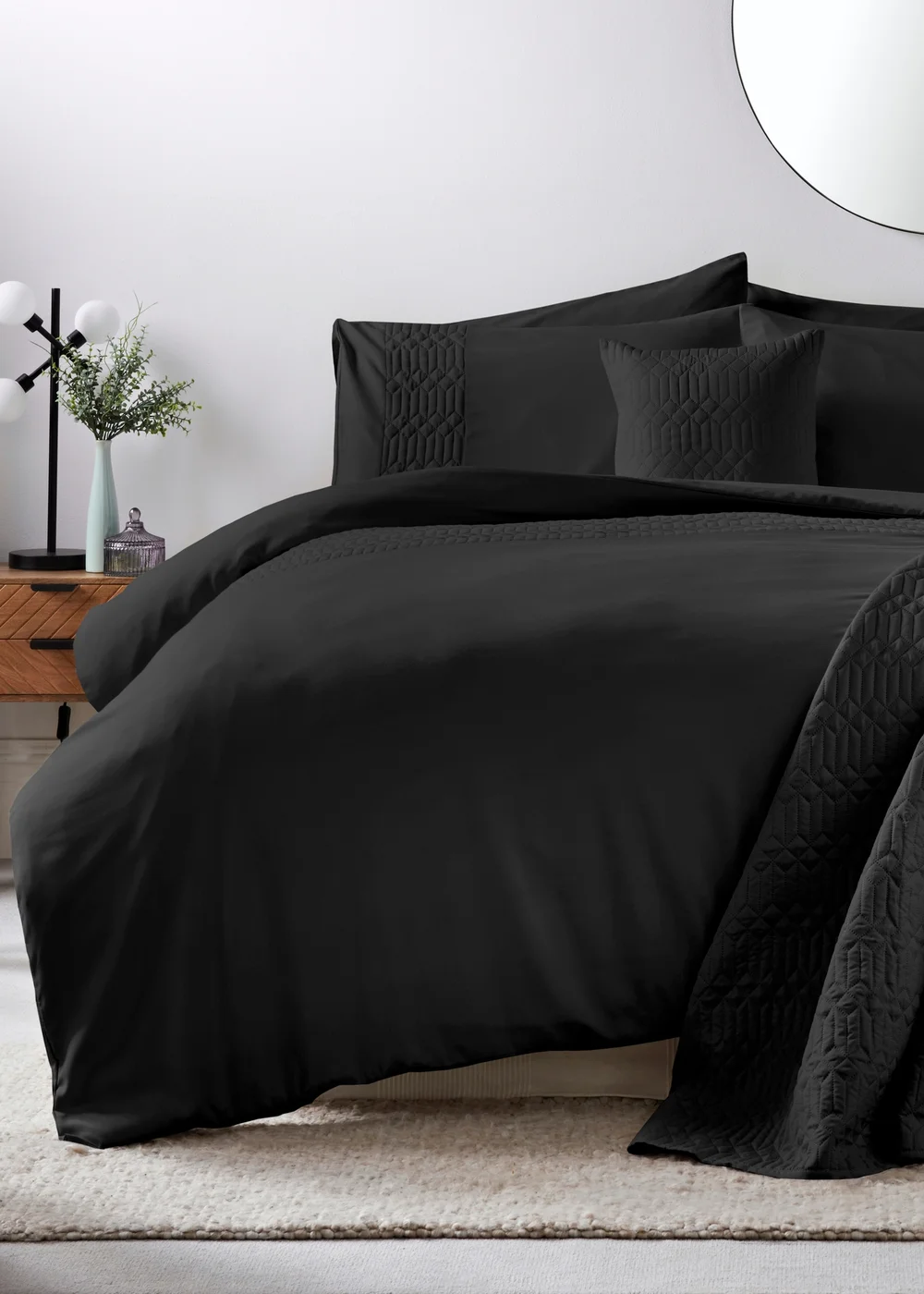 Black Geo Pinsonic Duvet Cover - Single Image 1