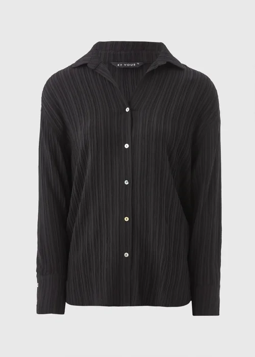 Et Vous Black Textured Co Ord Shirt - 8 Image 4