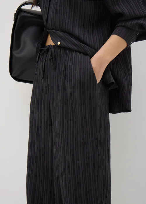 Et Vous Black Textured Co Ord Wide Leg Trousers - 8 Image 2
