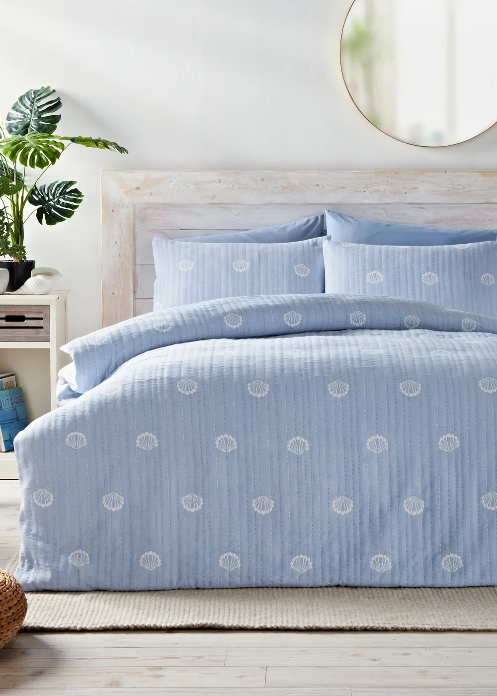 Blue Shell Stich Duvet Set - Super king Image 1