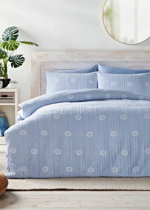 Blue Shell Stich Duvet Set - Super king Image 1