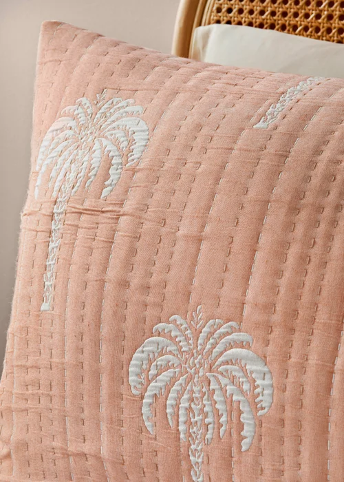 Peach Palm Stitch Duvet Set - Super king Image 2
