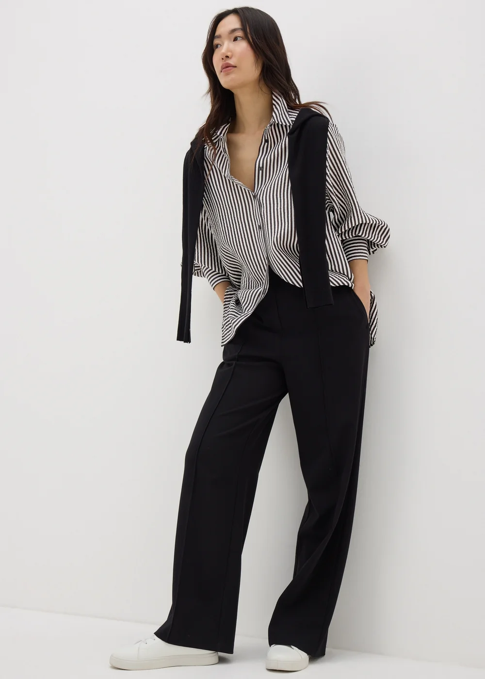Et Vous Black Monochrome Stripe Shirt - 8 Image 3
