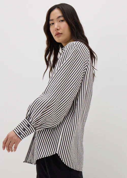 Et Vous Black Monochrome Stripe Shirt - 8 Image 2