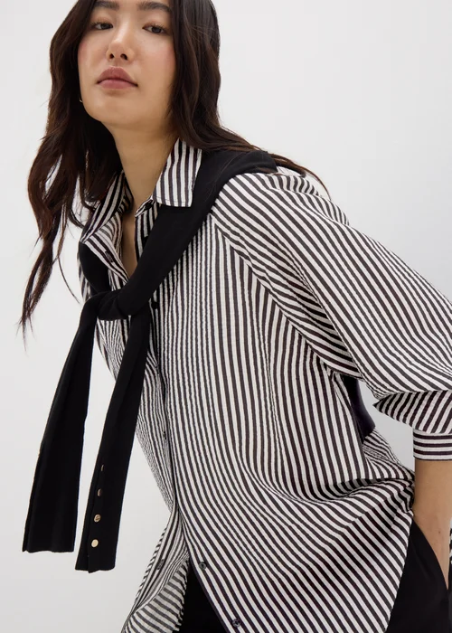 Et Vous Black Monochrome Stripe Shirt - 8 Image 1