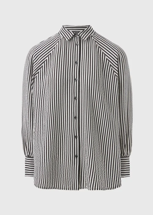 Et Vous Black Monochrome Stripe Shirt - 8 Image 4