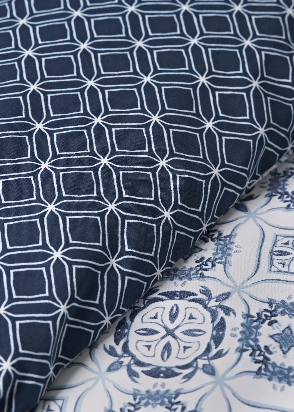 Blue Tile Duvet Set - Single Image 3