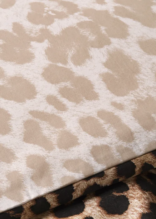Brown Leopard Print Duvet Set - Single Image 3