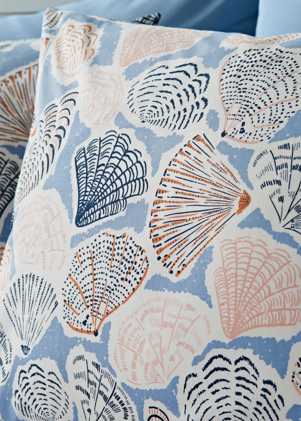 Blue Shell Print Duvet Set - Single Image 2