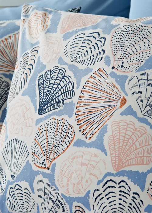 Blue Shell Print Duvet Set - Single Image 2