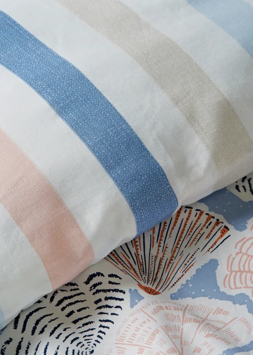 Blue Shell Print Duvet Set - Single Image 3