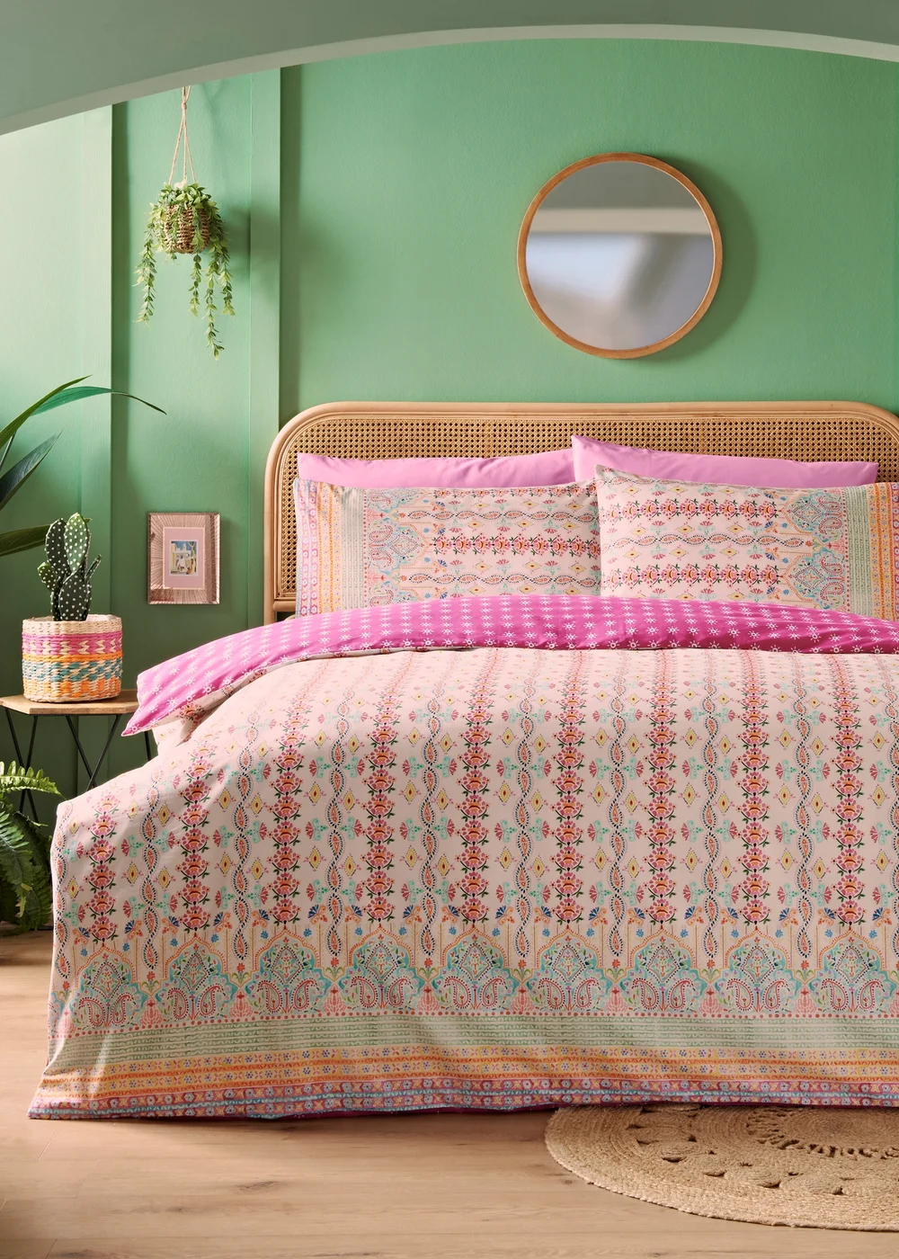 Multicolour Bright Geo Print Duvet Set - King Image 1