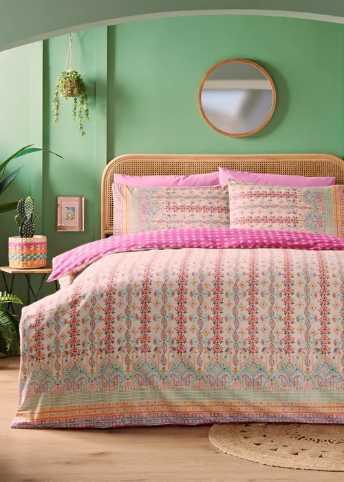 Multicolour Bright Geo Print Duvet Set - King Image 1