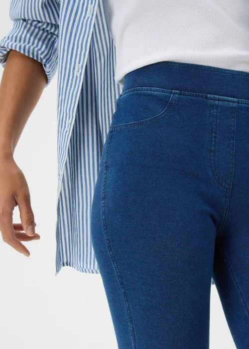 Blue Denim Cropped Jeans - 8 Image 2