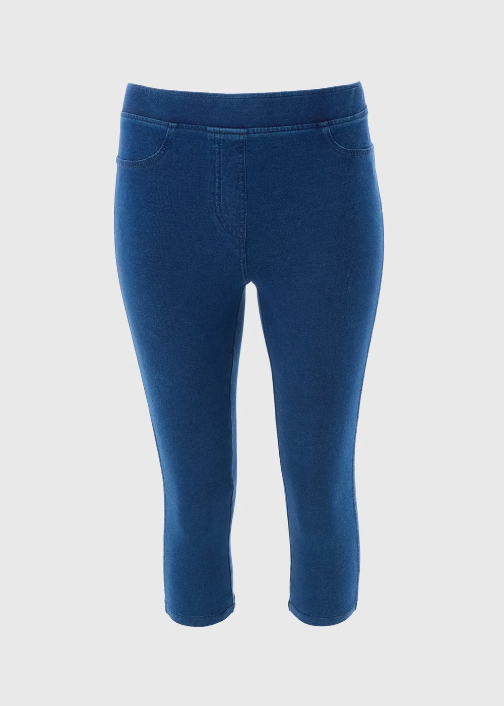 Blue Denim Cropped Jeans - 8 Image 3