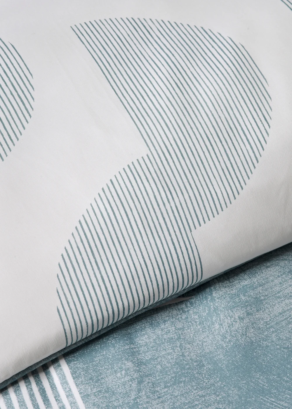Blue Textured Geometric Duvet Set - Single Image 3