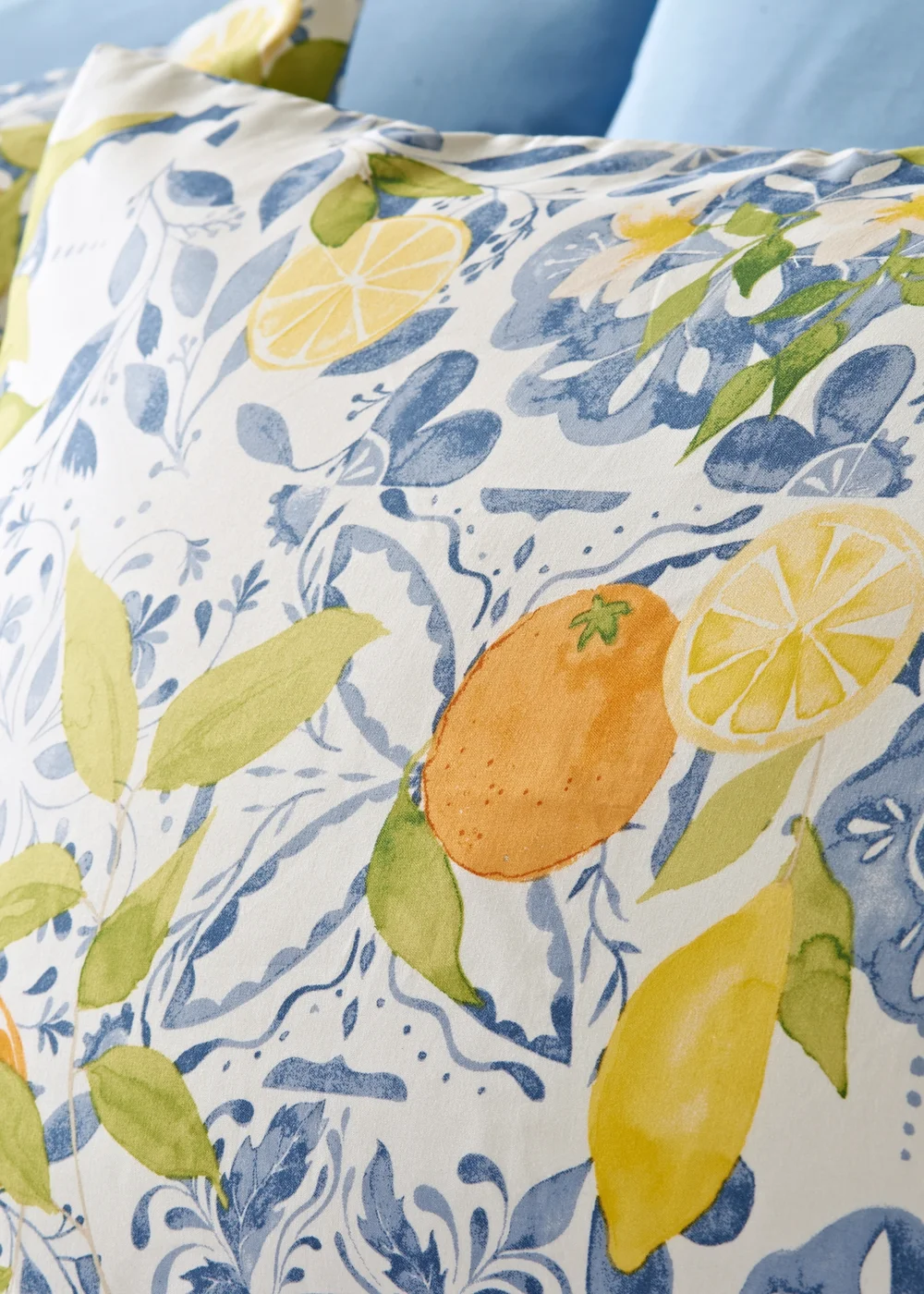 Blue Lemon Tiles Duvet Set - Single Image 2