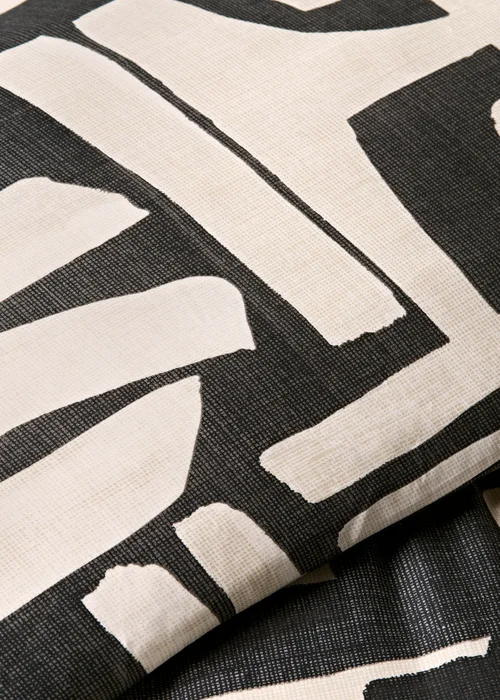 Black Mono Abstract Duvet Set - Single Image 3